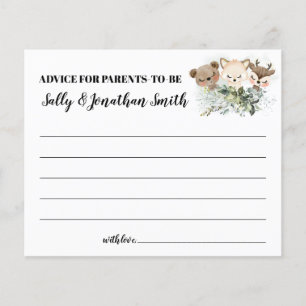 Forest Animals Advice for Parents to-be card