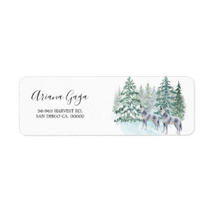 Forest Animals Baby Shower Address Label