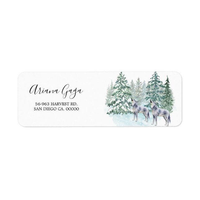 Forest Animals Baby Shower Address Label (Front)