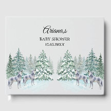 Forest Animals Baby Shower Guest Book
