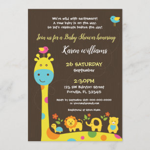 Forest Animals Baby Shower Invitation
