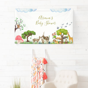 Forest Animals Baby Shower Party Banner