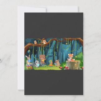 Forest Animals Book Club Invitation