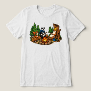 Forest Animals Campfire Night Tri-Blend Shirt