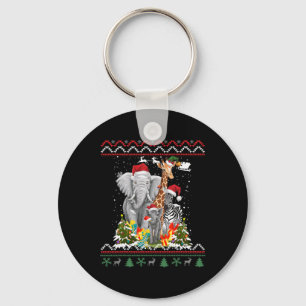 Forest Animals Christmas Idea Kids Jungle Animal C Keychain