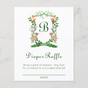 Forest Animals Crest Diaper Raffle