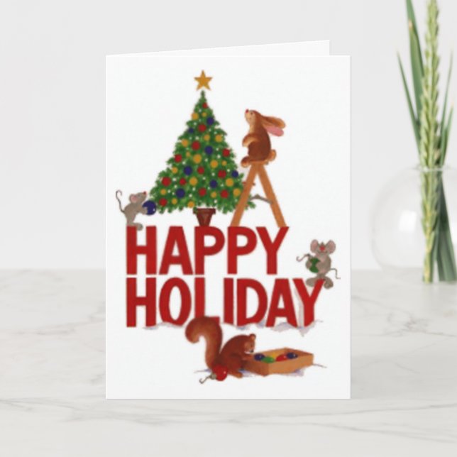 Forest Animals Custom Greetings Card (Front)