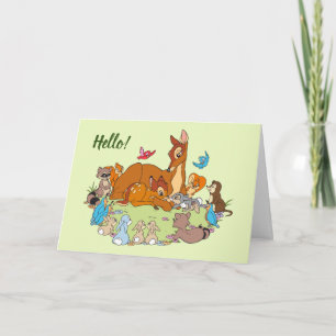 Forest Animals Greeting Prince Bambi Card