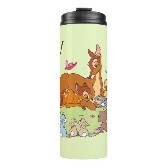 Forest Animals Greeting Prince Bambi Thermal Tumbler (Front)