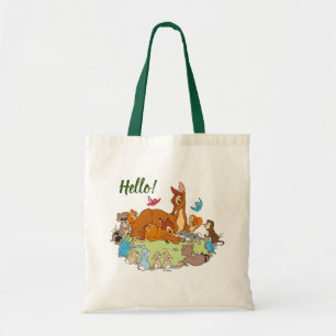 Forest Animals Greeting Prince Bambi Tote Bag