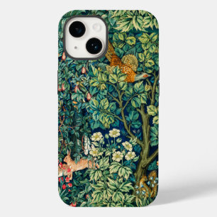 FOREST ANIMALS Hares,Pheasant Bird Green Floral Case-Mate iPhone 14 Case