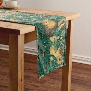 Forest Animals,Lion and Fox ,William Morris  Short Table Runner