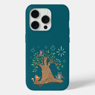 Forest Animals Playing Music Woodland Folk Art iPhone 15 Pro Case