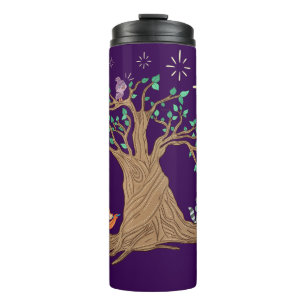 Forest Animals Playing Music Woodland Folk Art Thermal Tumbler