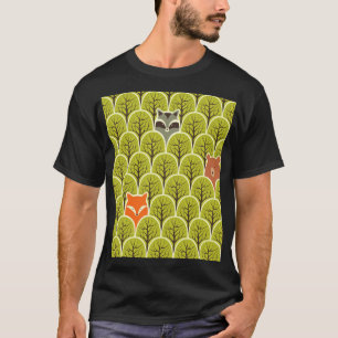 Forest Animals Vintage Pattern T-Shirt