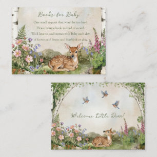 Forest Arch and Fawn Baby Shower Book Request Enclosure Card
