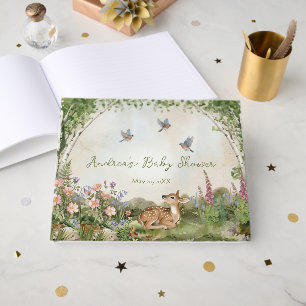 Forest Arch and Fawn Baby Shower Guest Book 