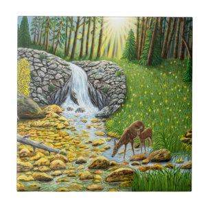 Forest At Dawn Tile
