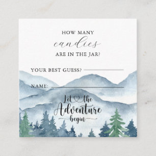 Forest Baby Shower How Many In The Jar Game Enclosure Card