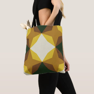 Forest Bark Diamond Motif Tote Bag