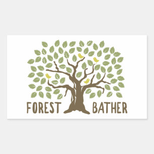 Forest Bather Birds Sticker