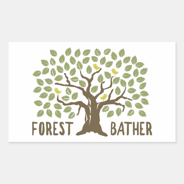  Forest Bather Birds Sticker (Front)
