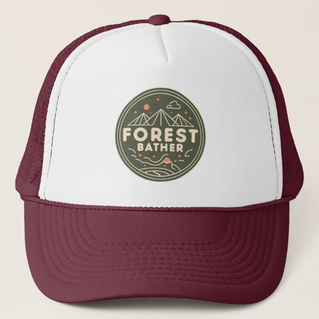 Forest Bather Circle Trucker Hat (Front)