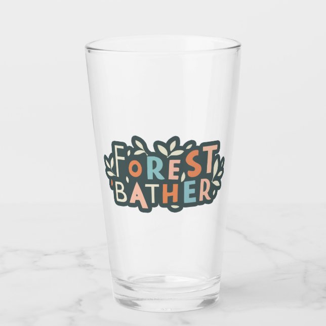 Forest Bather Custom Text Glass (Front)