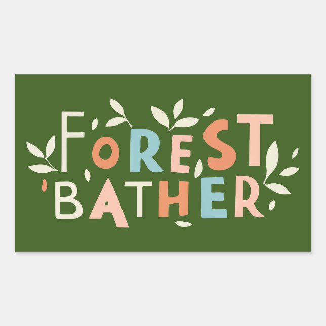 Forest Bather Custom Text Sticker (Front)