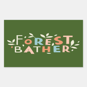 Forest Bather Custom Text Sticker