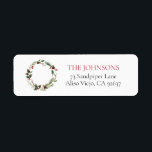 Forest Berry Pinecone Wreath Return Address<br><div class="desc">Introducing our beautiful Forest Berry Pinecone Wreath Return Address Label! This festive label is perfect for adding a touch of winter charm to your letters and packages. The winter wreath design is festive and inviting, with its lush greenery and red and green accents. The typography adds a touch of luxury,...</div>