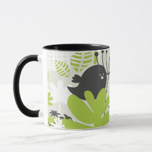 Forest Bird in Green Garden Mug