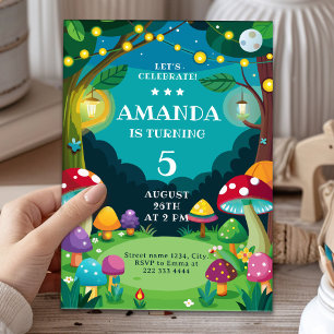 Forest Birthday Party for Girl Invitation