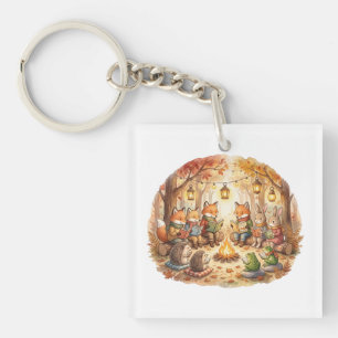 Forest Book Cozy Woodland cottagecore cushion Keychain