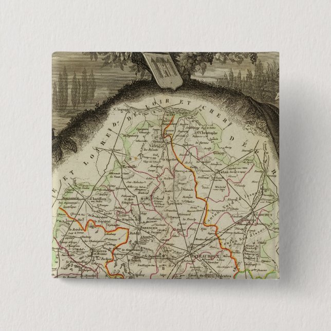 Forest Boundaries 2 Inch Square Button (Front)