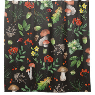 Forest Bounty: Watercolor Mushroom Pattern
