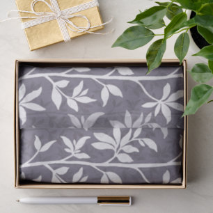 Forest Breeze Minimalist Botanical Silhouette Lav Tissue Paper