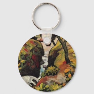 Forest Brook by August Macke Vintage Expressionism Keychain