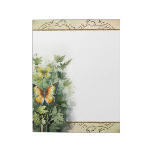 Forest Butterfly Woodland Nature Themed Notepad