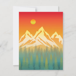 Forest Calm Mountain Scenery Postcard