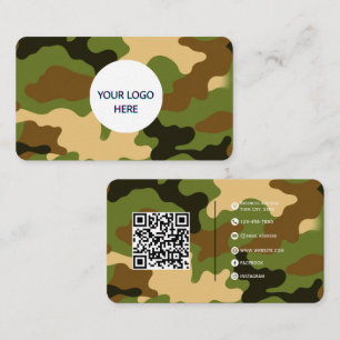 Forest Camo – Fully Customizable & Bold Design Business Card