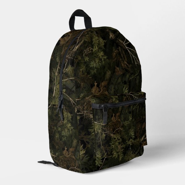 Forest Camo  Pattern Printed Backpack (Back Corner Left)
