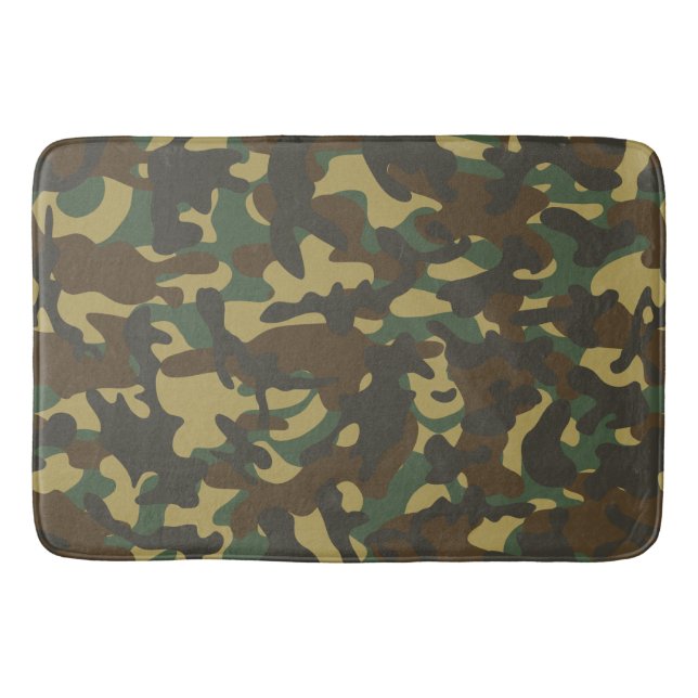 Forest Camouflage  Bath Mat (Front)