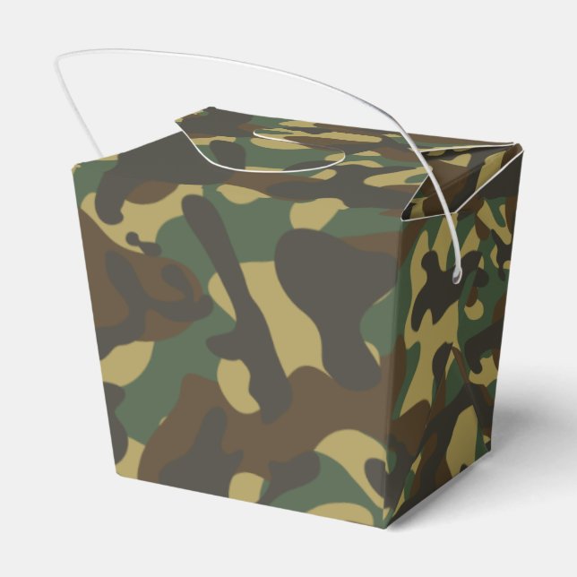 Forest Camouflage  Favor Box (Back Side)