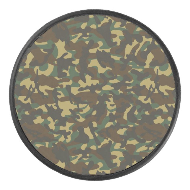 Forest Camouflage  Hockey Puck (Front)