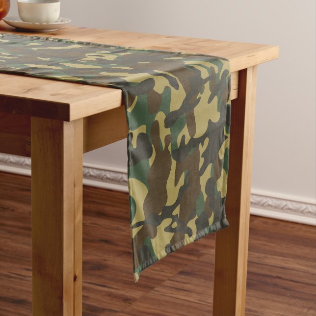 Forest Camouflage  Long Table Runner (In Situ)