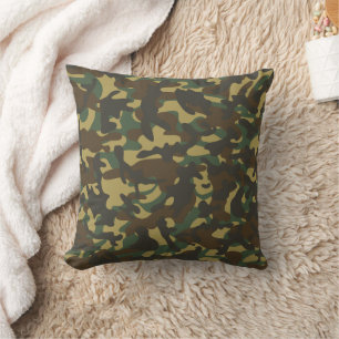 Forest Camouflage Throw Pillow