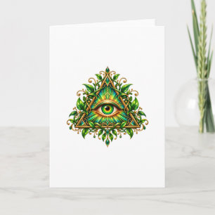 Forest Canopy All-Seeing Eye Greeting Card
