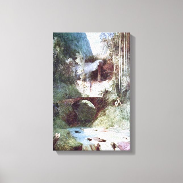 Forest Canyon (by Carl Blechen) Canvas Print (Front)