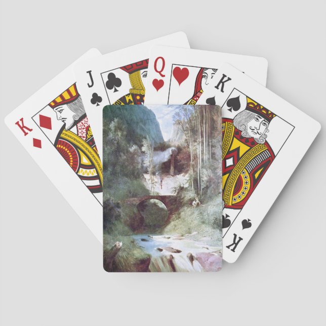 Forest Canyon (by Carl Blechen) Playing Cards (Back)